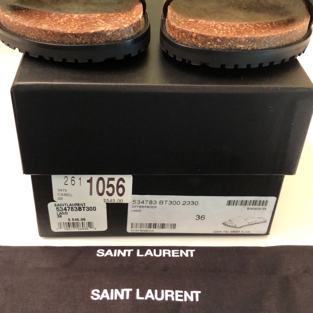 Yves Saint Lauren YSL Joan Suede Slides Size 6 - Picture 2 of 3